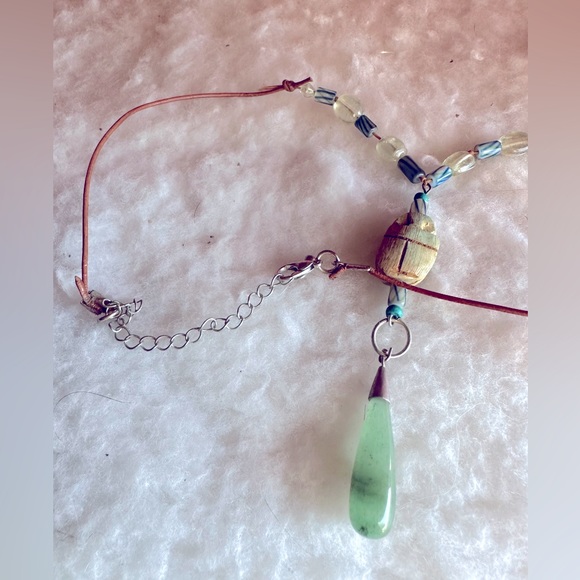 Wooden Bead 90s Y Necklace Handmade - Picture 8 of 8